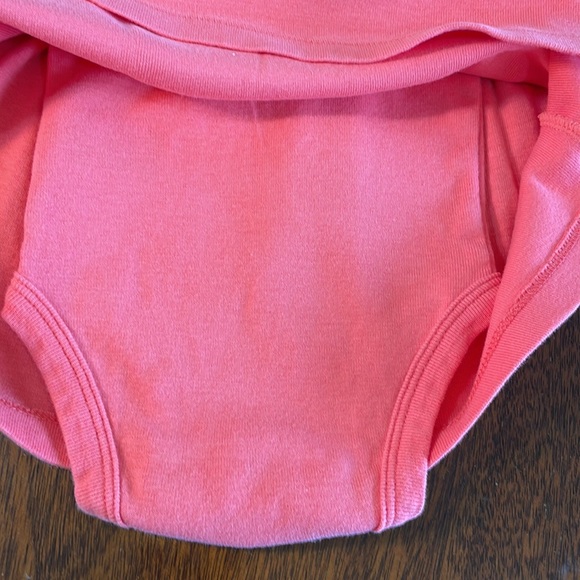 3-6 month 2 outfits onesie dresses infant girl coral white spring summer bundle - Picture 10 of 10